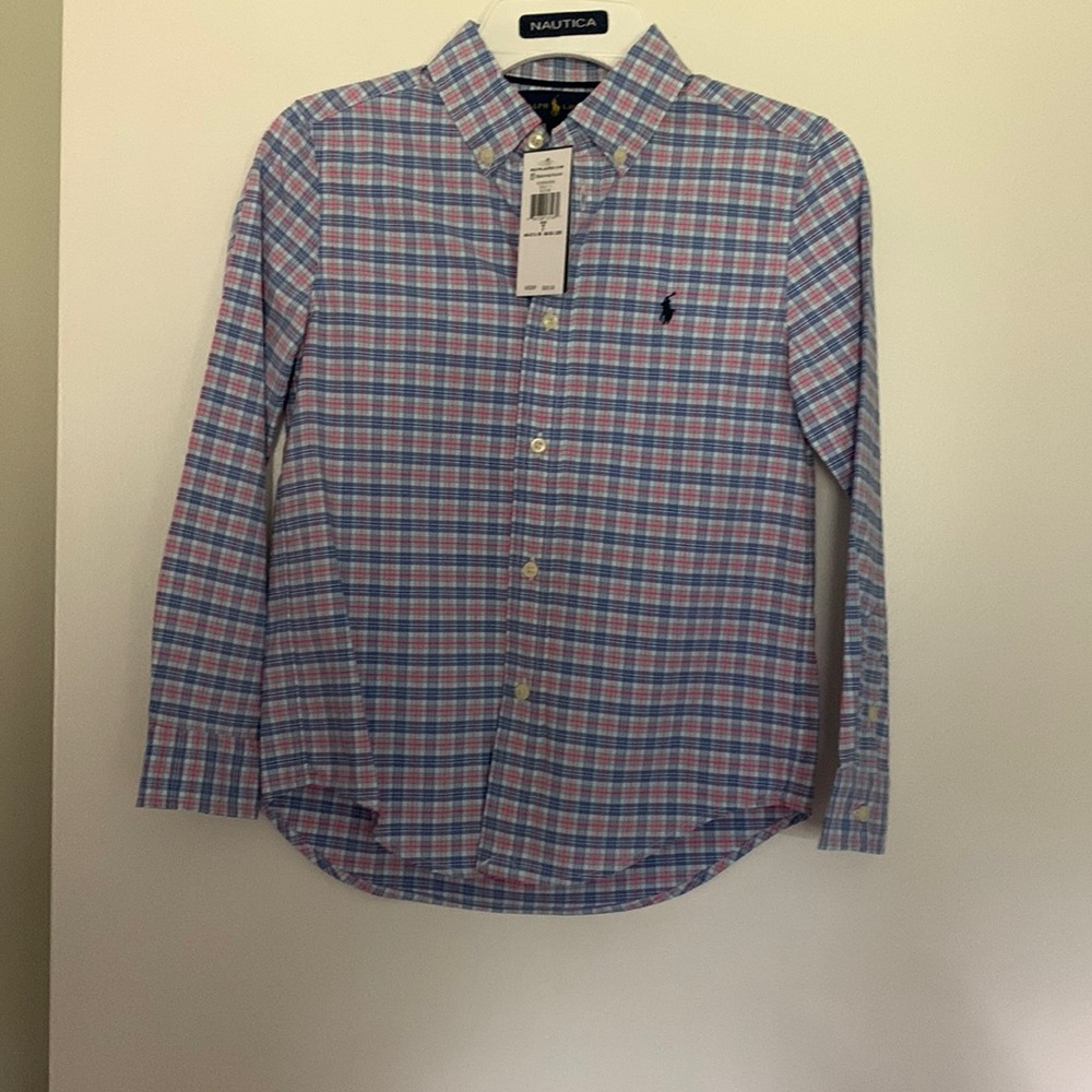 Boys Ralph Lauren button down shirt, size 7. New, never worn.